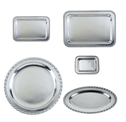 Masthead Medium Rectangular Tray with monogram by Salisbury