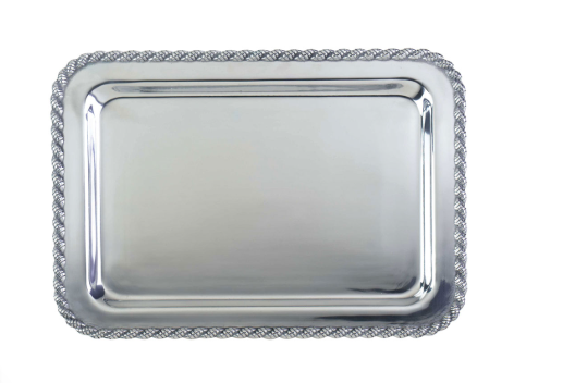 Masthead Medium Rectangular Tray with monogram by Salisbury