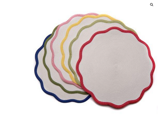 Pine Border Scallop Placemat by Deborah Rhodes (set of 4)