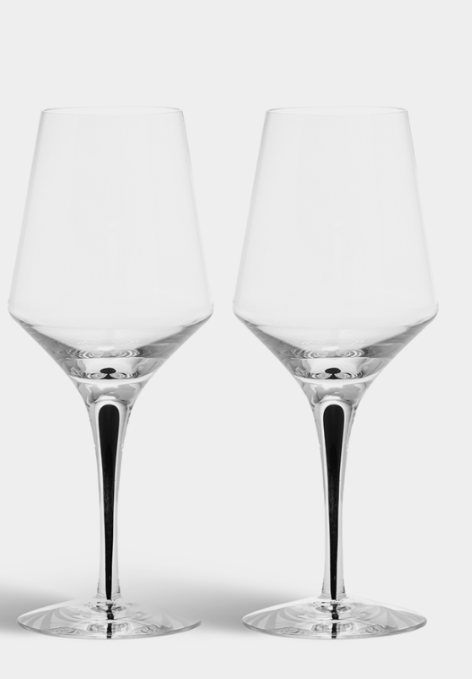 Metropol White Wine Glasses (set of 2) by Orrefors