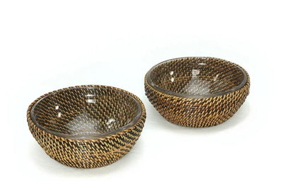 Condiment Bowls s/2 - Round Glass Insert by Calaisio