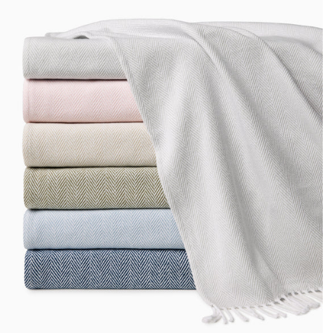 CELINE THROW - SILVER SAGE by SFERRA