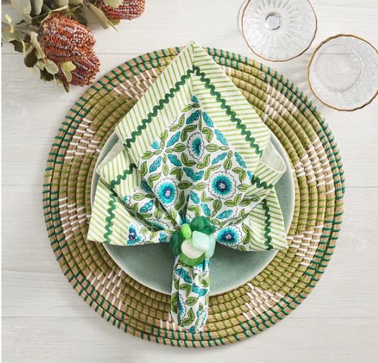 Majorelle Napkin Blue/Grn by Kim Seybert