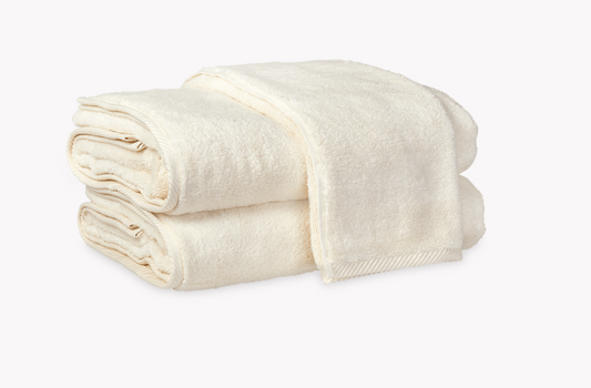 Milagro Ivory Hand Towel with Custom Monogram by Matouk