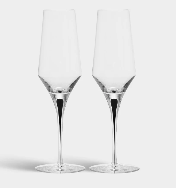 Metropol Champagne Pair by Orrefors