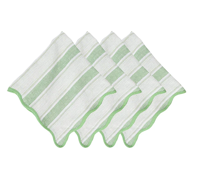 Cabana Stripe Napkin Set/4 - Seagrass