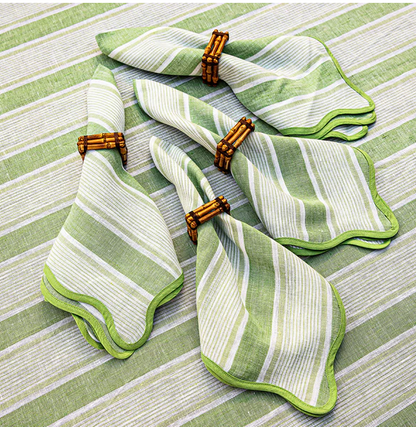 Cabana Stripe Napkin Set/4 - Seagrass