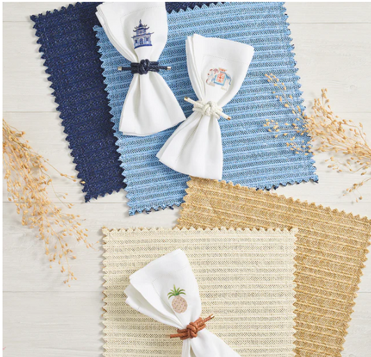 Vista Reversible Placemat Navy/Peri