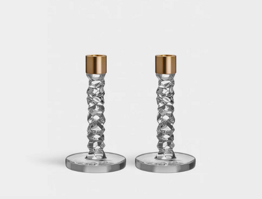 Carat Candle Sticks Brass - Sm