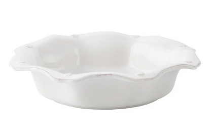 Berry and Thread Scalloped Pasta/Soup Bowl - Whitewash
