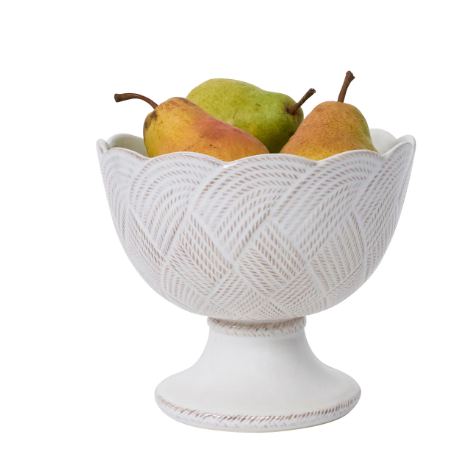 Le Panier Mystic Knot Footed Bowl - Whitewash