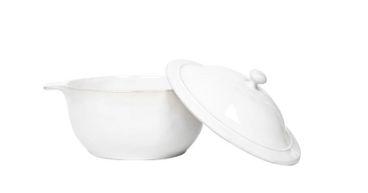 12" Puro Lidded Casserole Whitewash 3.5qt