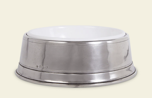 Pewter Pet Bowl, Large