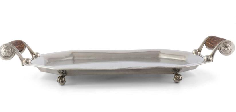 Parlor Serving Tray with Antler Handles