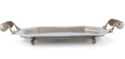 Parlor Serving Tray with Antler Handles