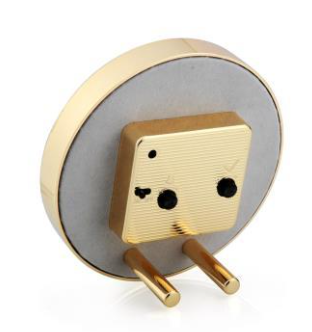 Faux Tortoiseshell & Gold Silent Alarm Clock