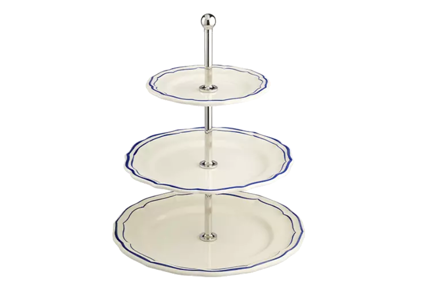 Filet Cobalt 3-Tier Cake Stand