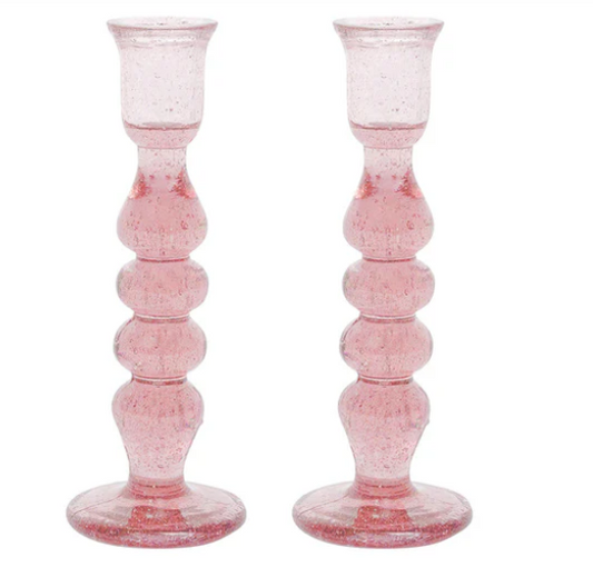 Provence 7" Candlestick Set/2 - Blush