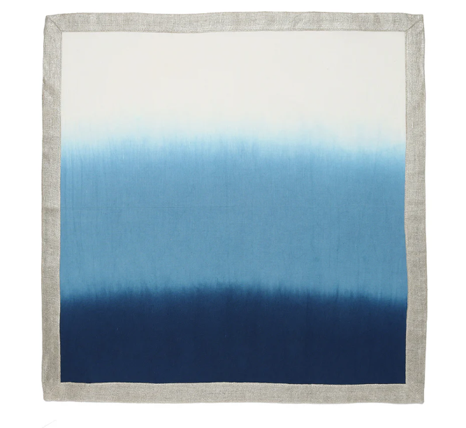Dip Dye Napkin Blue/White (s/4)