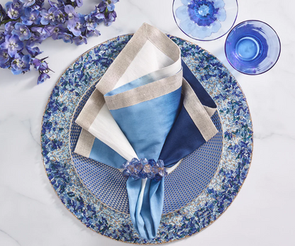 Dip Dye Napkin Blue/White (s/4)