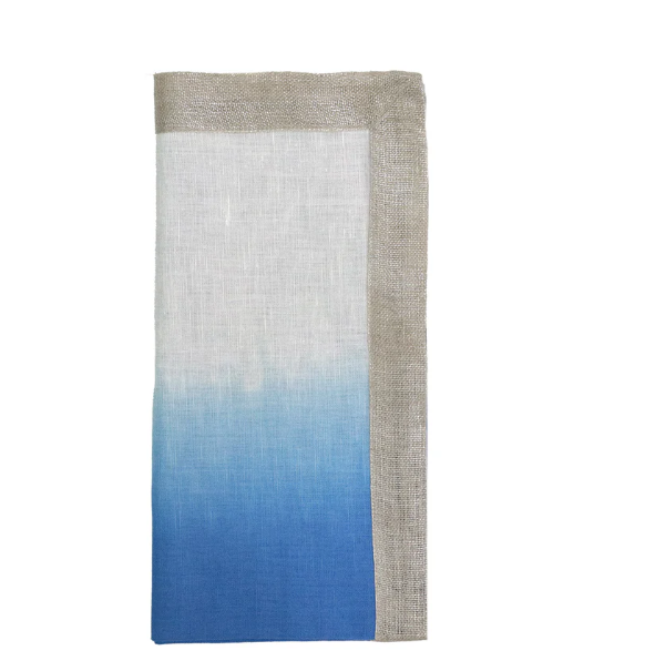 Dip Dye Napkin Blue/White (s/4)