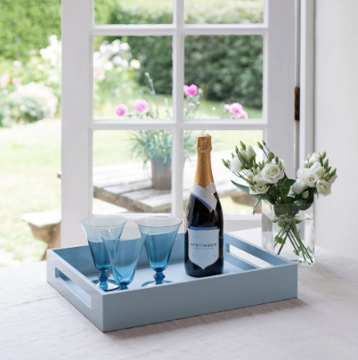Pale Denim Blue Medium Serving Tray