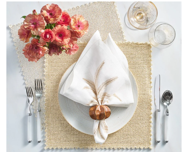 Stamped Reversible Placemat Silver & Gold