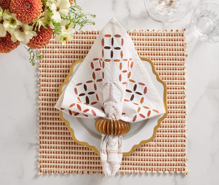 Duet Placemat Brown/Yellow