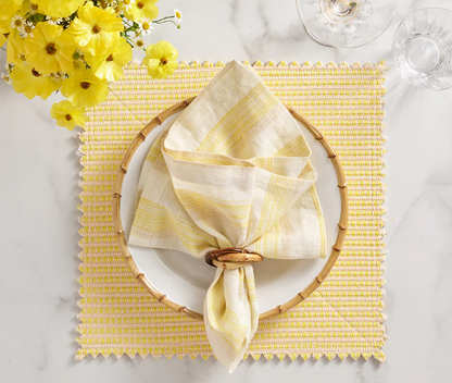 Duet Placemat Brown/Yellow