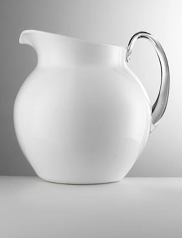 Palla Glazed Pitcher White