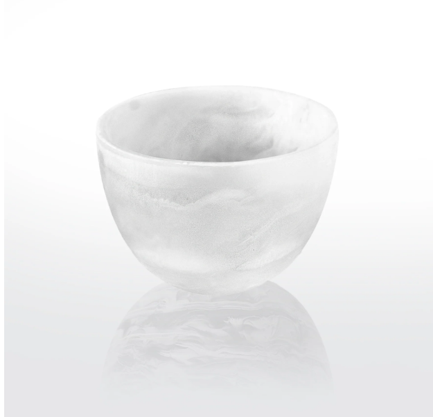 Deep Bowl Small - White Swirl