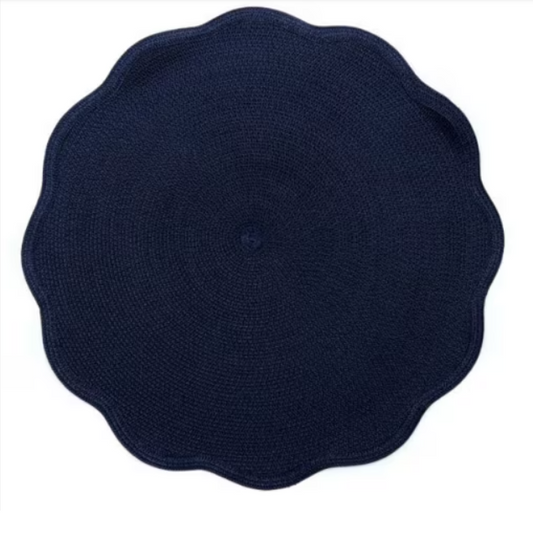 Scallop Placemats Round - Black