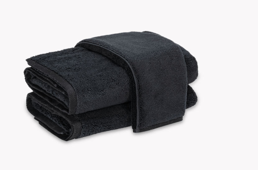 Milagro Hand Towel Black by Matouk