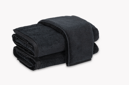 Milagro Hand Towel Black by Matouk