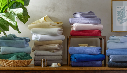 Milagro Bath Towel in Light Blue with Monogram