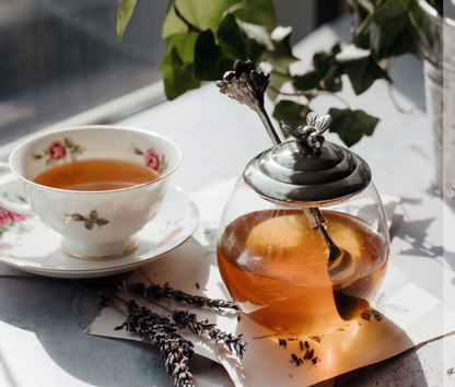 Honey Pot w/ Bee Spoon by Vagabond House