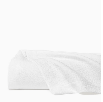 Cobblestones King Coverlet in White by Sferra