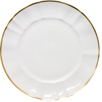 Charger White w Gold Rim by Anna Weatherley