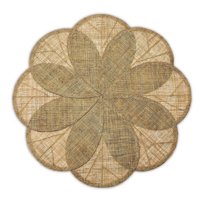 Sinamay Flower Placemat  Chestnut by Deborah Rhodes