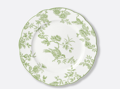 Albertine Green Salad Plate - White background by Bernardaud