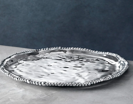 Organic Pearl Nova Round Platter by Beatrix Ball