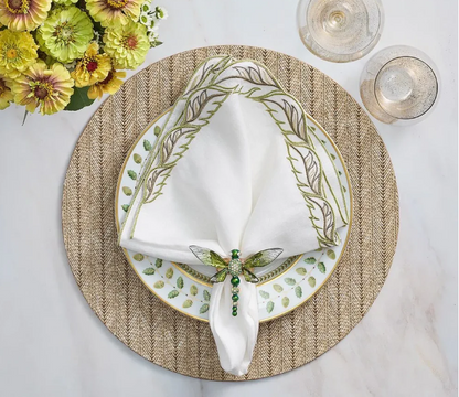 Herringbone Placemat in Tan by Kim Seybert