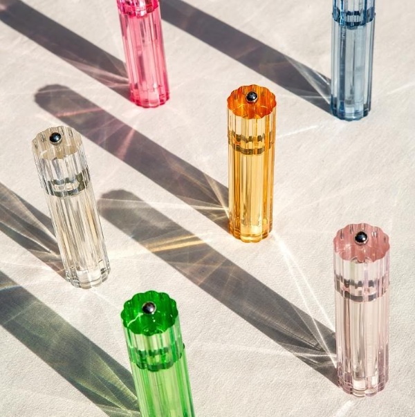 Clear Icy Flute Salt and Pepper Grinder by Addison Ross