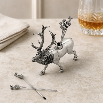 Elk Pewter Cheese Pick Set