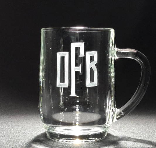 Beer Stein 20oz with Monogram (s/4)