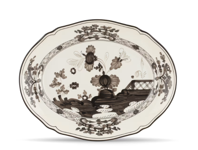 Oriente Italiano Albus Oval Platter by Ginori