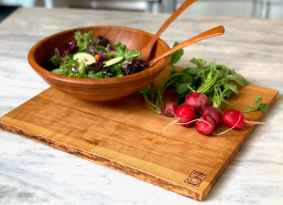 Large Double Live Edge Wood Cutting Board by Andrew Pearce