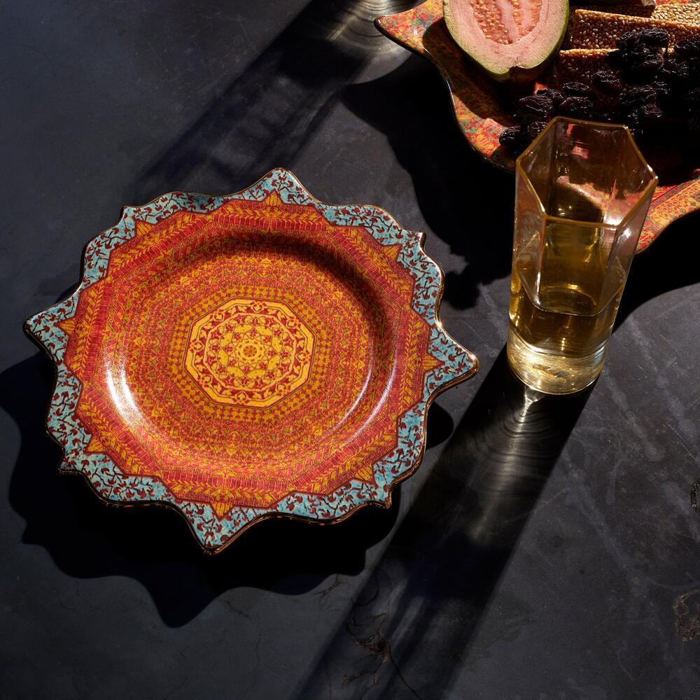 Tabriz Dessert Plates - Set of 4 by L'Objet Additional Image - 2