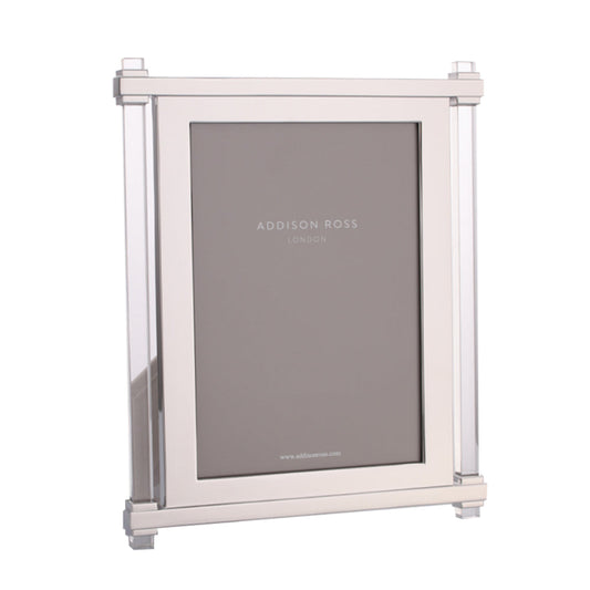 Acrylic & Silver Pillar Photo Frame by Addison Ross