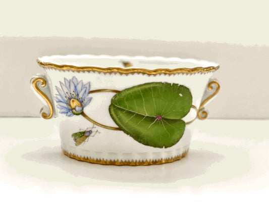 AF4 - Water Lily Oval Cachepot by Anna Weatherley